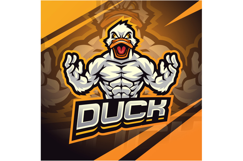 duck-fighter-esport-mascot-logo-design