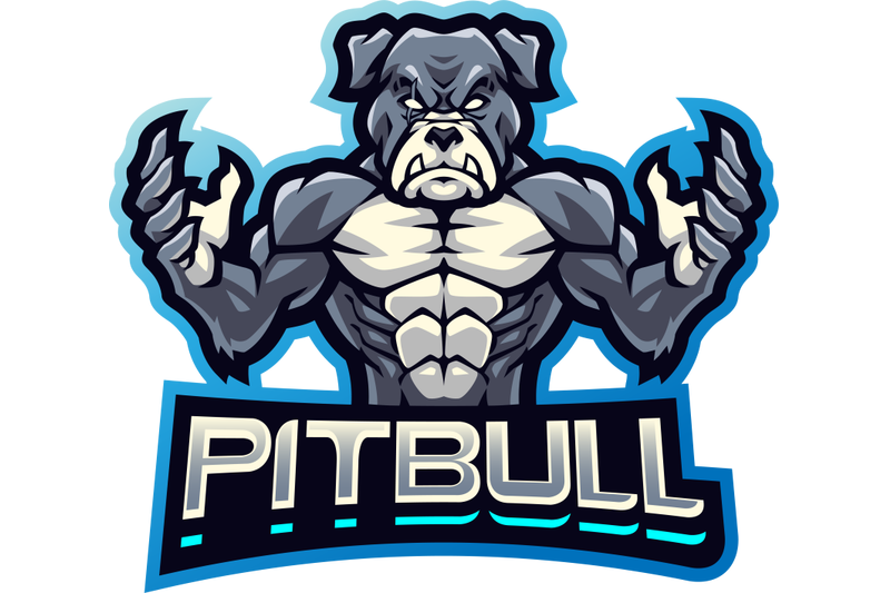 pitbull-fighter-mascot-logo-design
