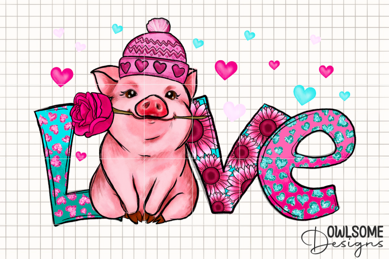 love-pig-valentine-png-sublimation-design