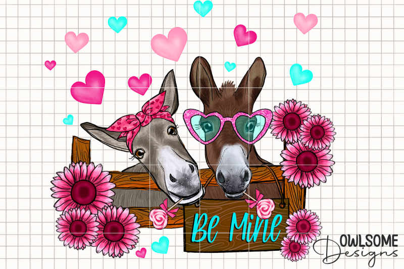 donkey-valentine-png-sublimation-design