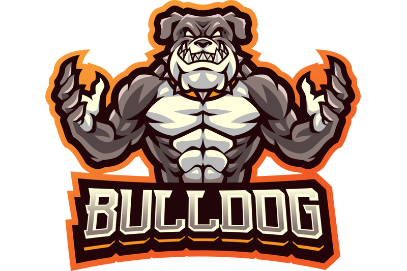 bulldog-fighter-mascot-logo-design