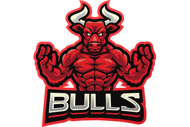 bulls-fighter-mascot-logo-design