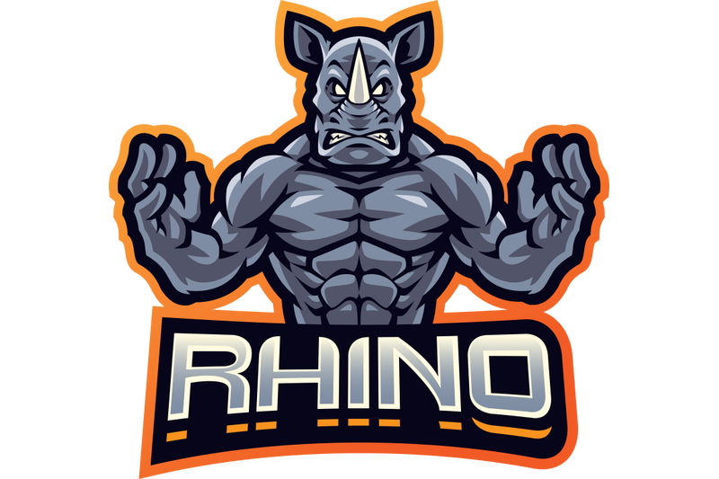 rhinos-fighter-esport-mascot-logo-design