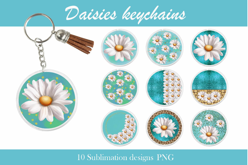 daisies-keychain-sublimation-designs-bundle-keyrings-png