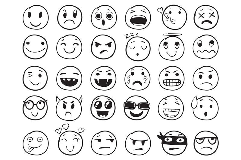 doodle-emoji-set-doodles-image-pictograms-smile-emotion-funny-faces