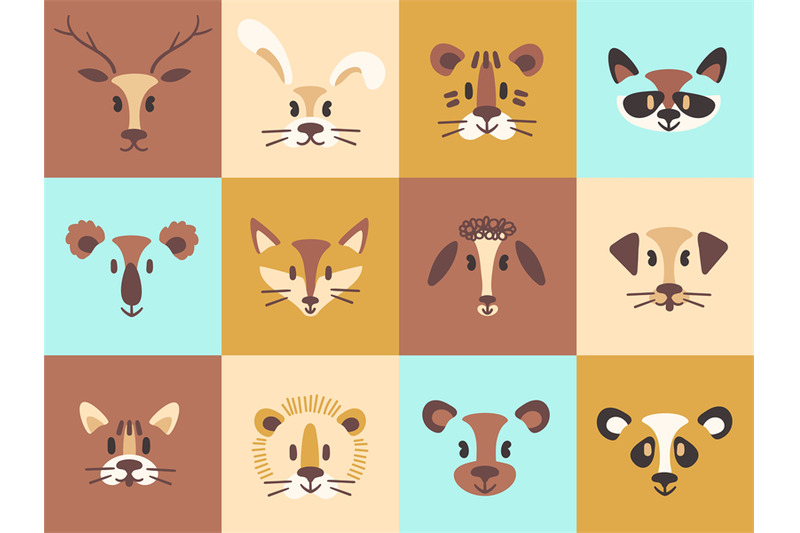 simple-animal-portraits-cute-animals-baby-face-nursery-poster-little