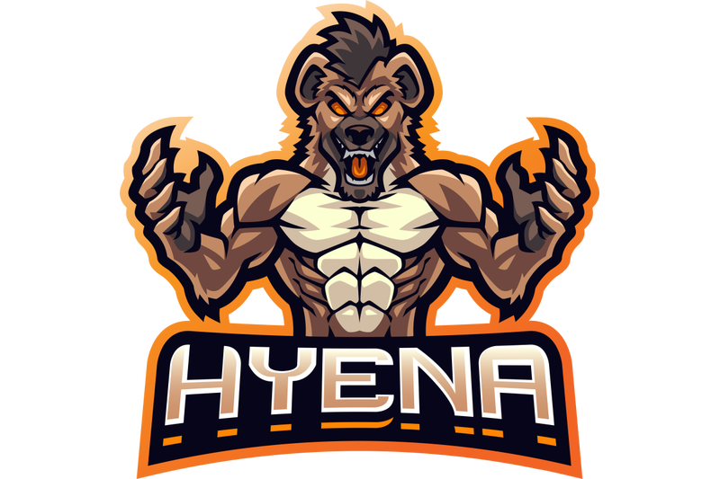 hyena-fighter-esport-mascot-logo-design