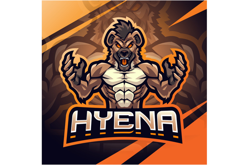 hyena-fighter-esport-mascot-logo-design