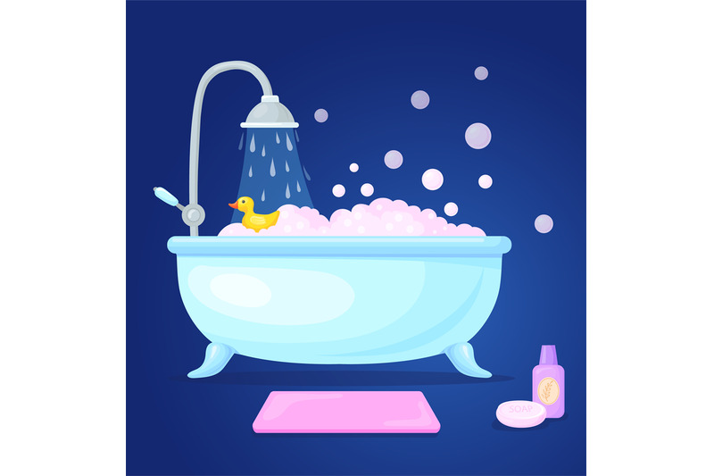 cartoon-bathtub-interior-tub-with-bubbles-foam-in-bathroom-soap-show