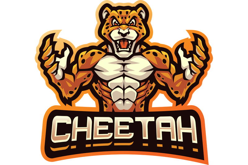 cheetah-fighter-esport-mascot-logo-design