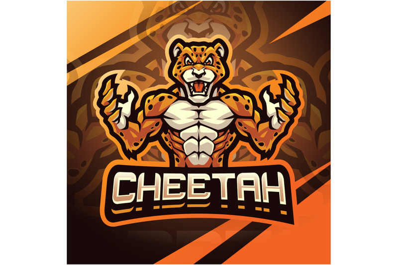 cheetah-fighter-esport-mascot-logo-design