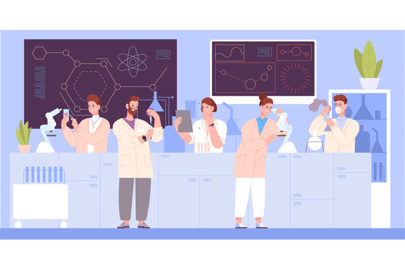 science-workers-in-research-lab-cartoon-scientist-in-laboratory-room