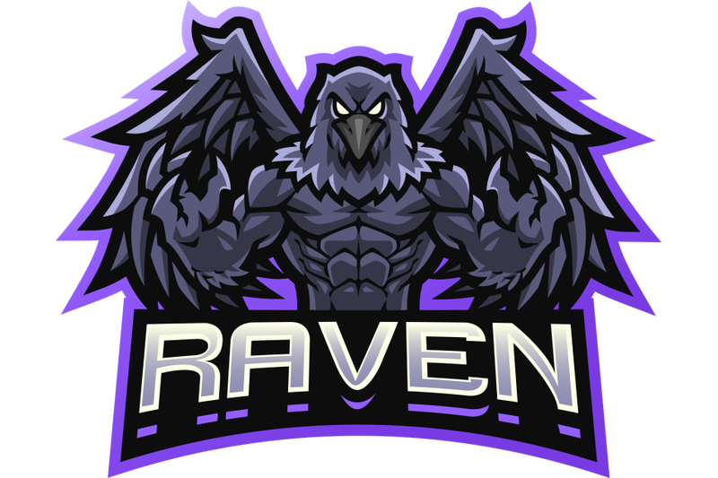 raven-fighter-esport-mascot-logo-design