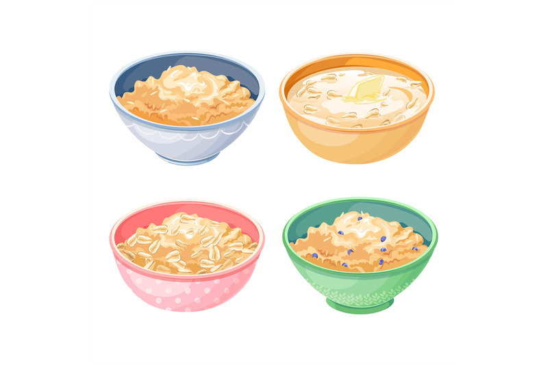 cartoon-oats-bowl-breakfast-oatmeal-with-granola-fibers-flake-in-mil