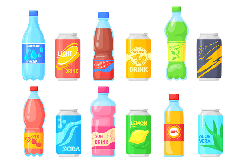 bottles-fizzy-drinks-nonalcoholic-drink-bottle-and-can-soda-beverage
