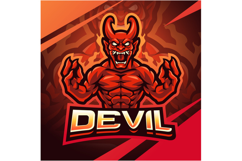 devil-fighter-esport-mascot-logo-design