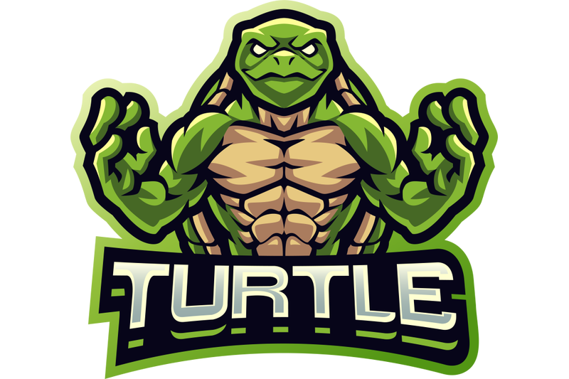 turtle-fighter-esport-mascot-logo-design