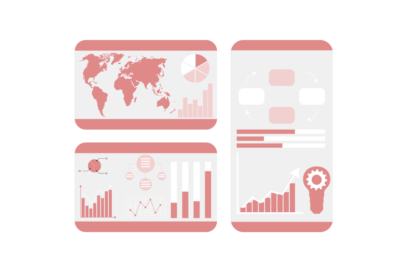 graphic-and-charts-with-world-map-statistic