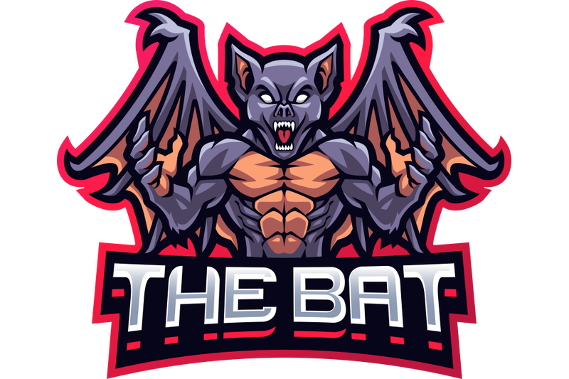 the-bat-fighter-esport-mascot-logo-design