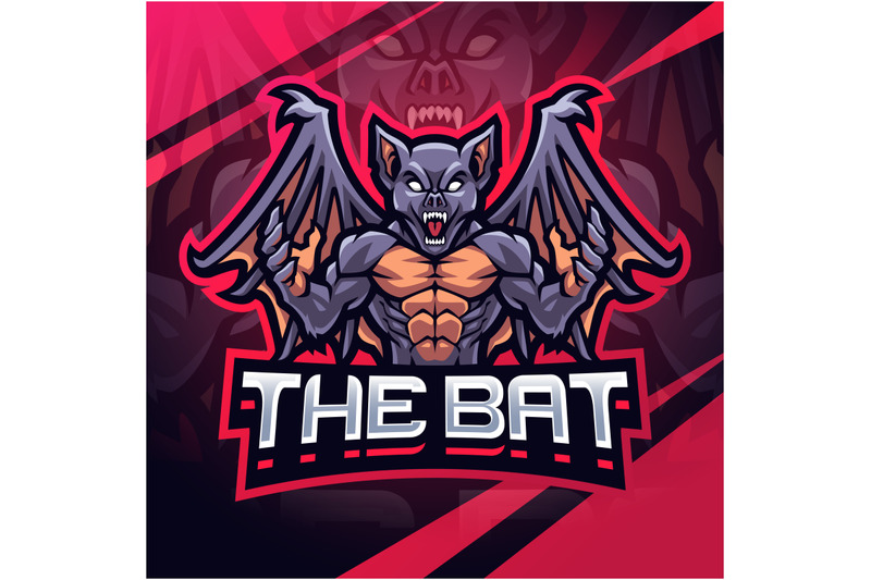 the-bat-fighter-esport-mascot-logo-design