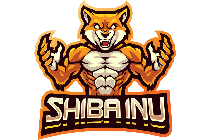 shibainu-fighter-esport-mascot-logo-design