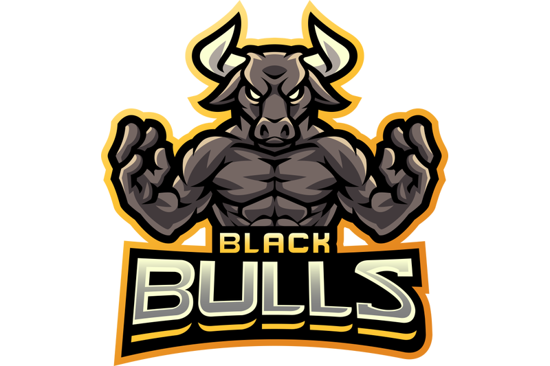 black-bulls-fighter-esport-mascot-logo-design