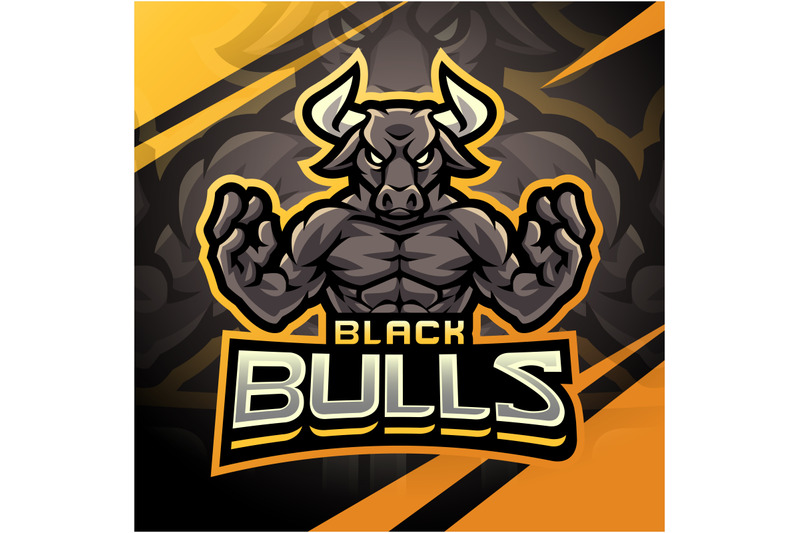 black-bulls-fighter-esport-mascot-logo-design