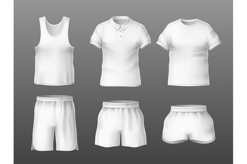 realistic-t-shirts-and-short-empty-white-summer-sport-outfits-front-v