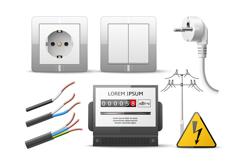 realistic-electricity-3d-power-line-socket-switch-energy-meter-mo