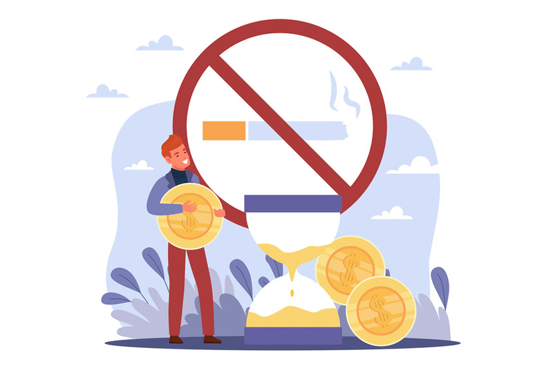 quitting-smoking-banning-tobacco-products-saving-money-man-hold-gol