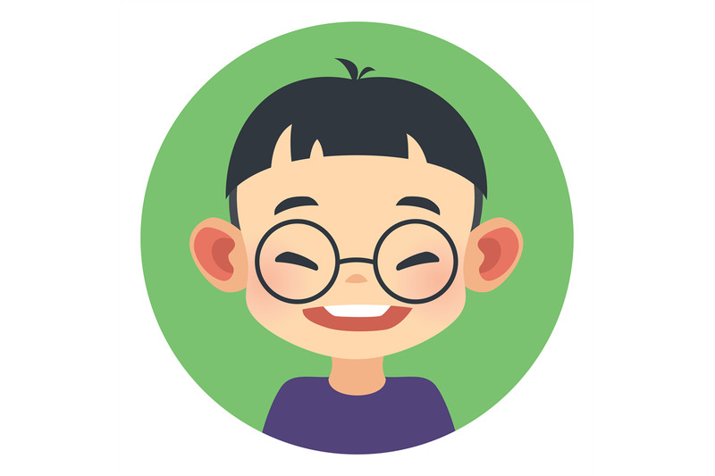 laughing-asian-kid-avatar-round-child-portrait