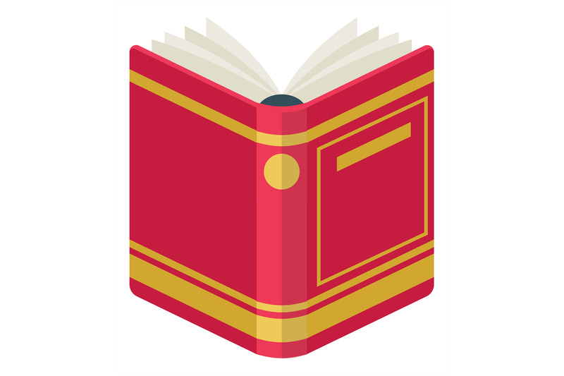 open-red-book-front-view-publish-icon