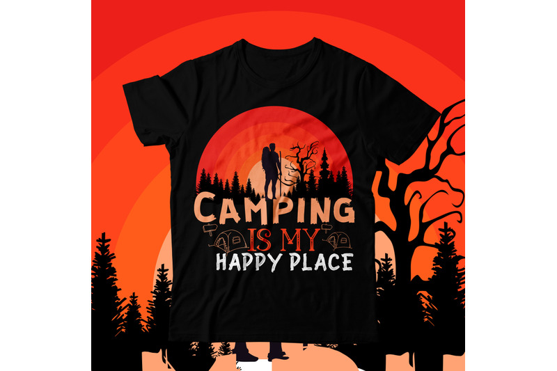 camping-is-my-happy-place-t-shirt-design