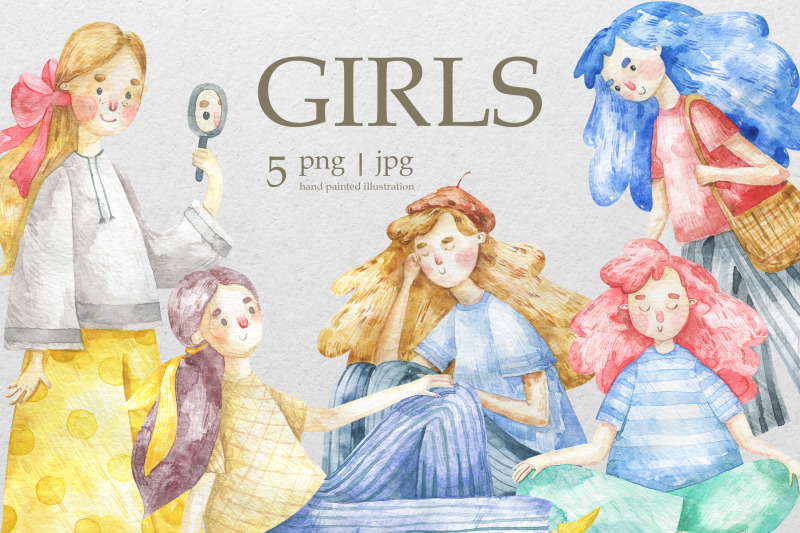 girls-and-women-watercolor-clipart