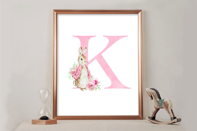 flopsy-rabbit-pink-floral-alphabet-clipart