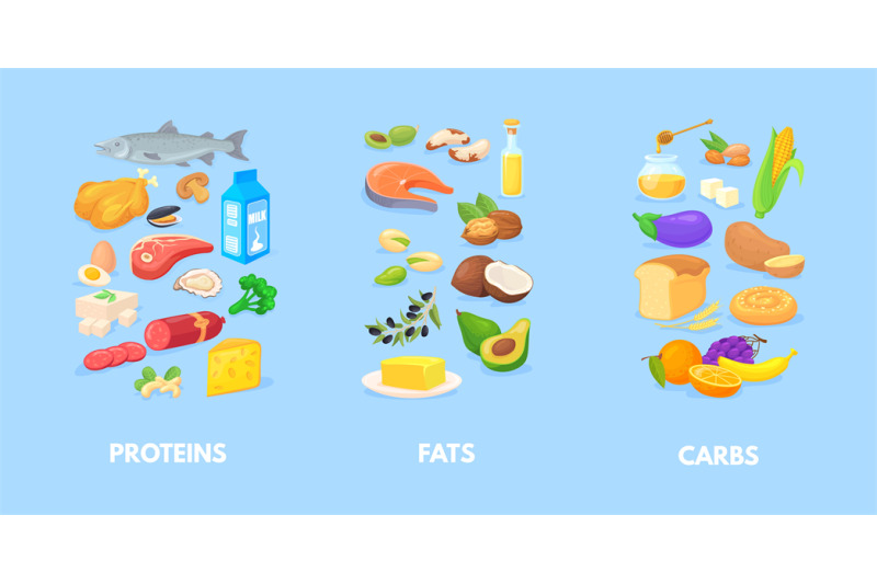 healthy-macronutrients-nutrition-chart-of-carbohydrates-fats-proteins