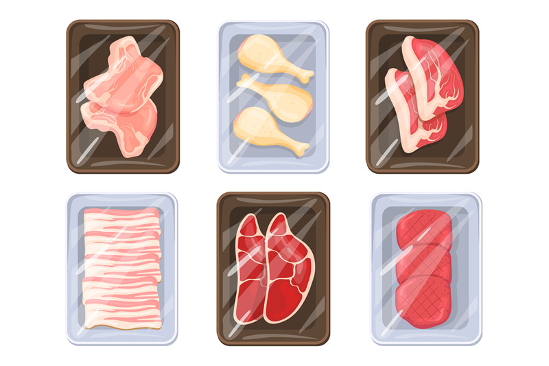 cartoon-meat-trays-keeping-food-frozen-in-polyethylene-whole-package