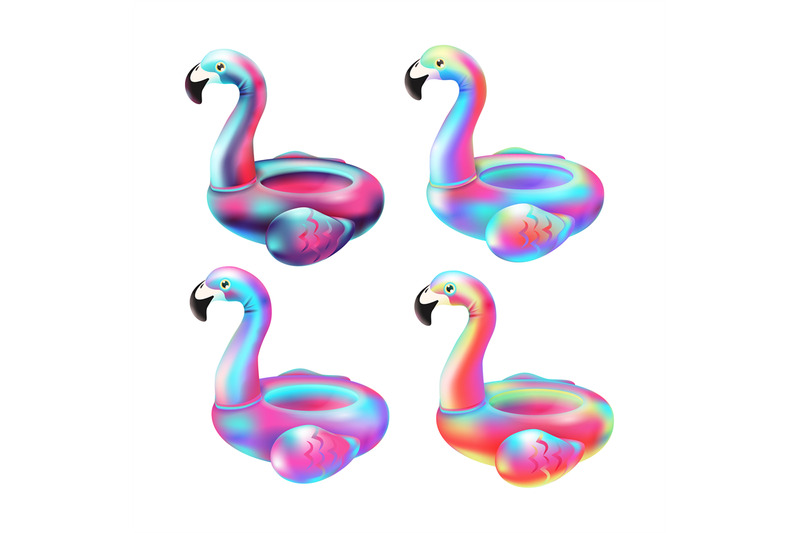 3d-holographic-flamingo-render-inflatable-neon-gradient-toy-realisti