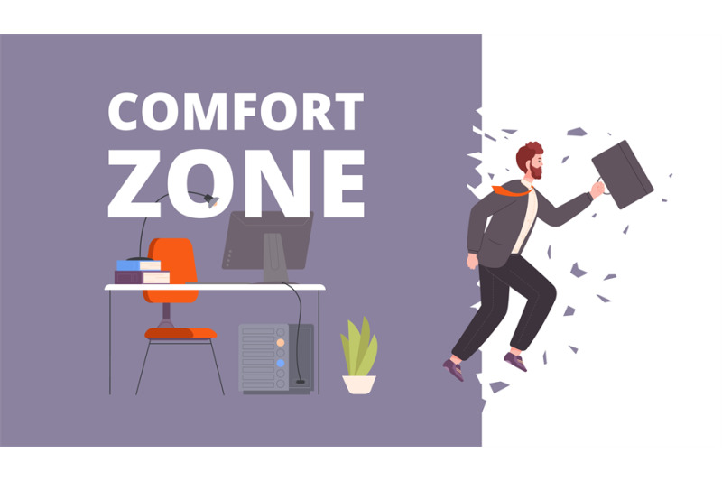 exit-from-comfort-zone-dapper-employee-jump-leaving-comfortable-offic