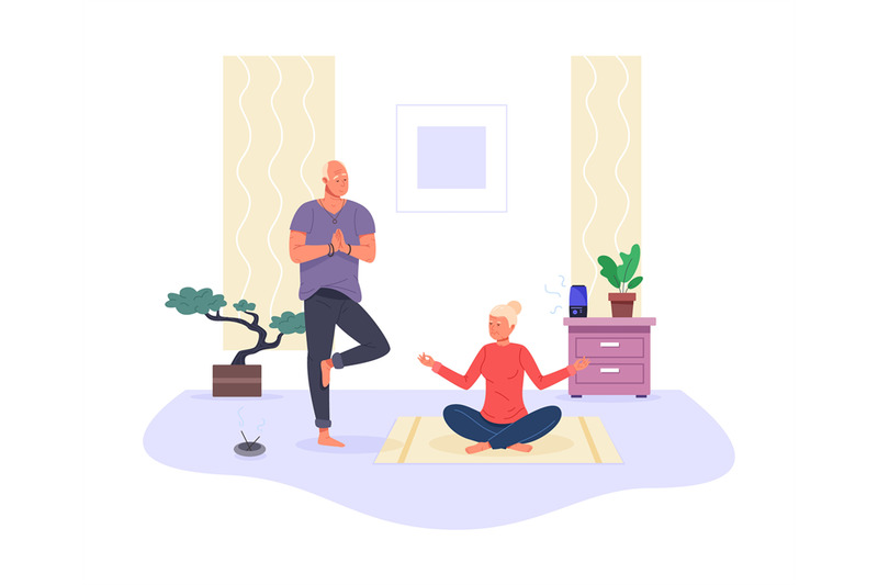 seniors-practicing-yoga-elderly-couple-stretching-exercise-home-spor