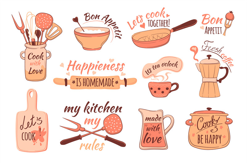 kitchen-tools-letters-cook-elements-typography-quote-lettering-rules