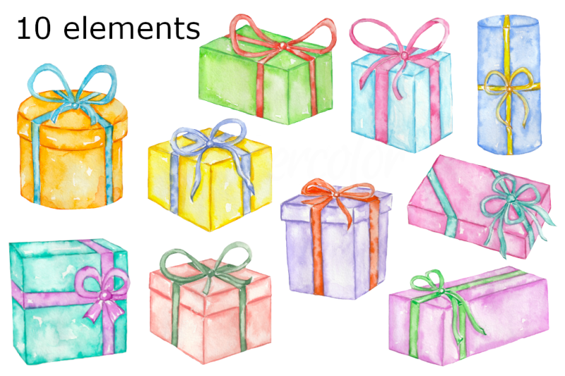 presents-watercolor-clipart