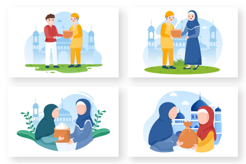 12-muslim-people-giving-alms-illustration