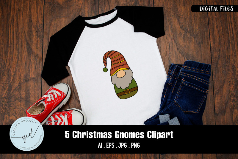 christmas-gnomes-clipart-5-variations