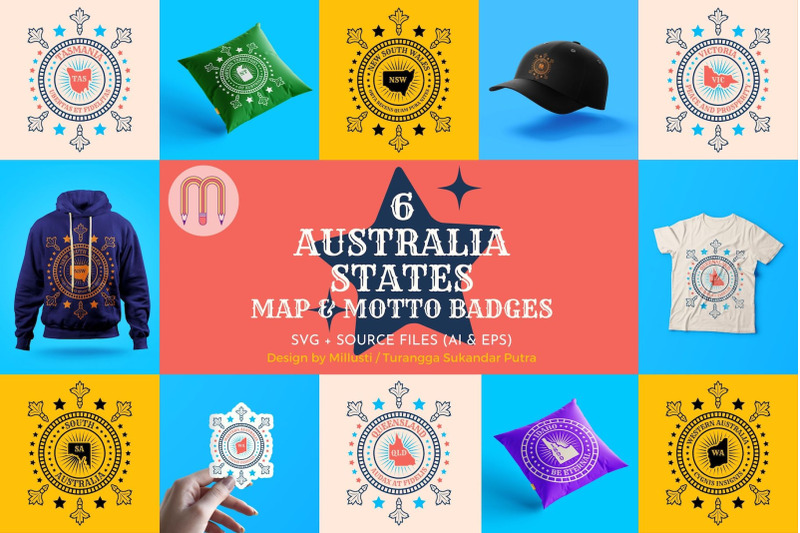 6-australia-states-map-and-motto-svg-aussie-badge-vector-design