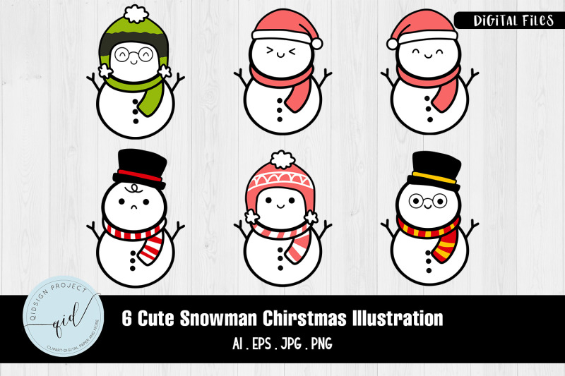 cute-snowman-christmas-illustration-6-variations