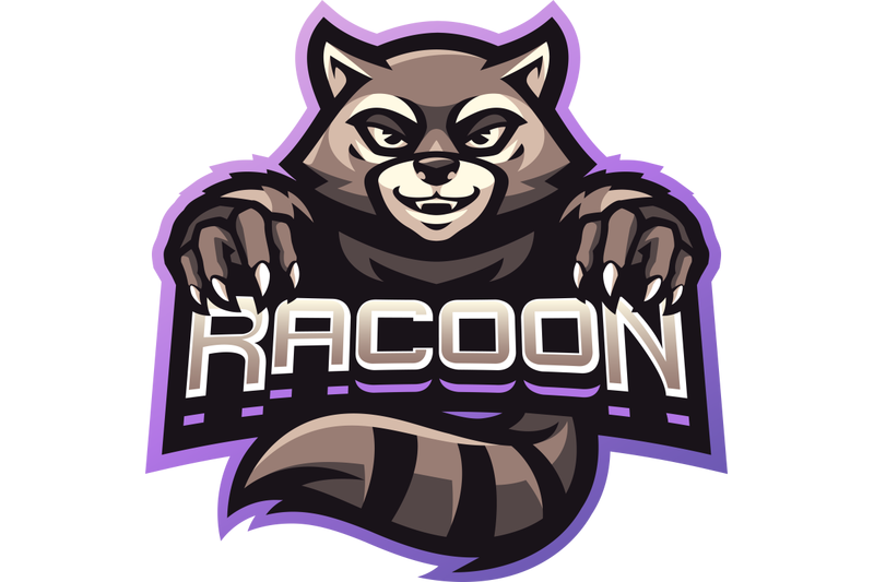 raccoon-fighter-esport-mascot-logo-design