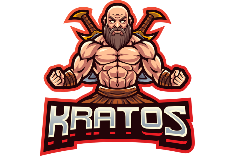 kratos-esport-mascot-logo-design