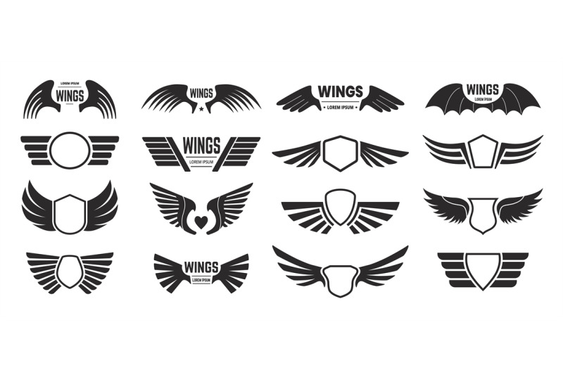 wings-badges-heraldic-shield-with-flying-bird-wings-fast-frame-for-b