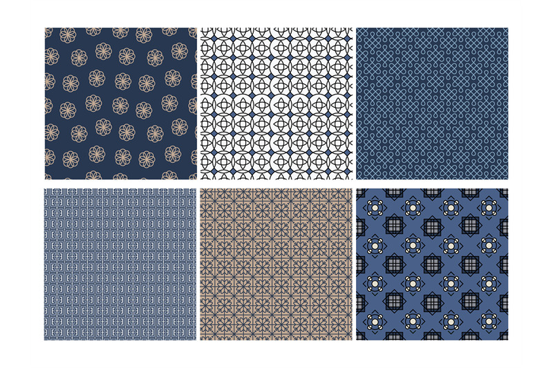 traditional-korean-seamless-patterns-asian-geometric-line-ornaments